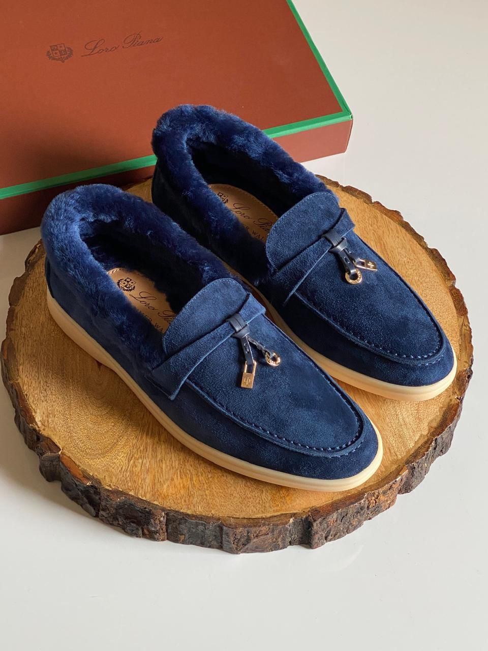 Loro piana loafers with fur