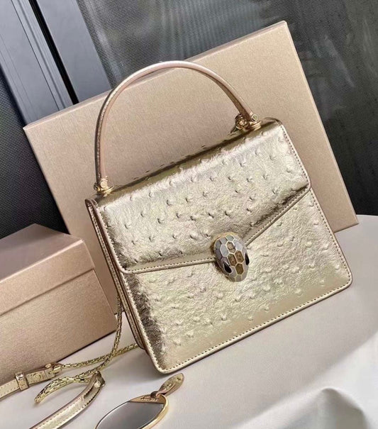 Bvlgari bag - ostrich leather