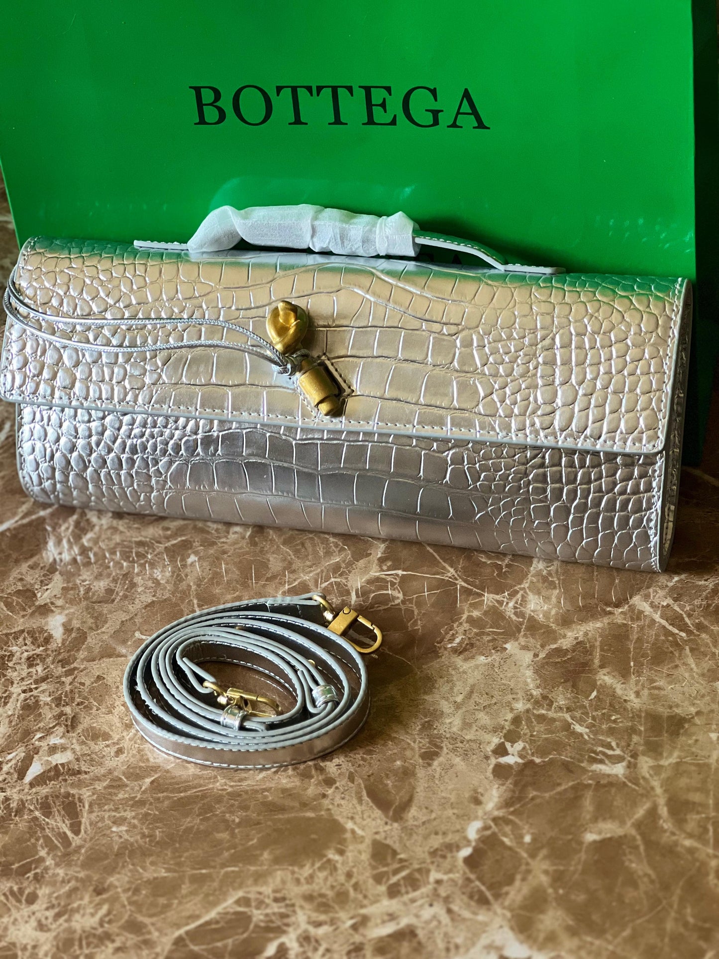 Bottega bag - clutch crocodile