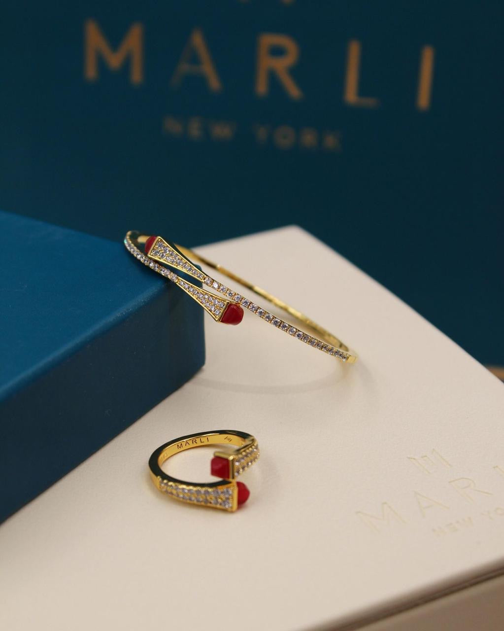Marli jewelry set ( bracelet & ring )