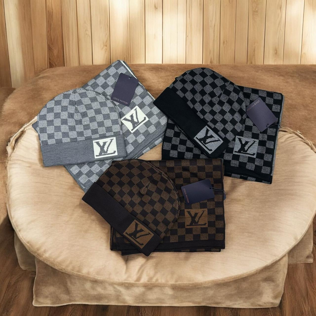 Lv scarf and hat collection