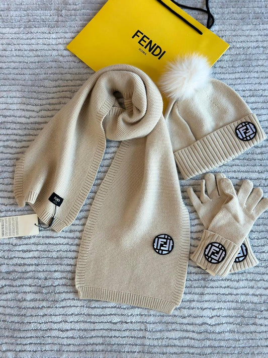 Fendi hat - scarf - gloves