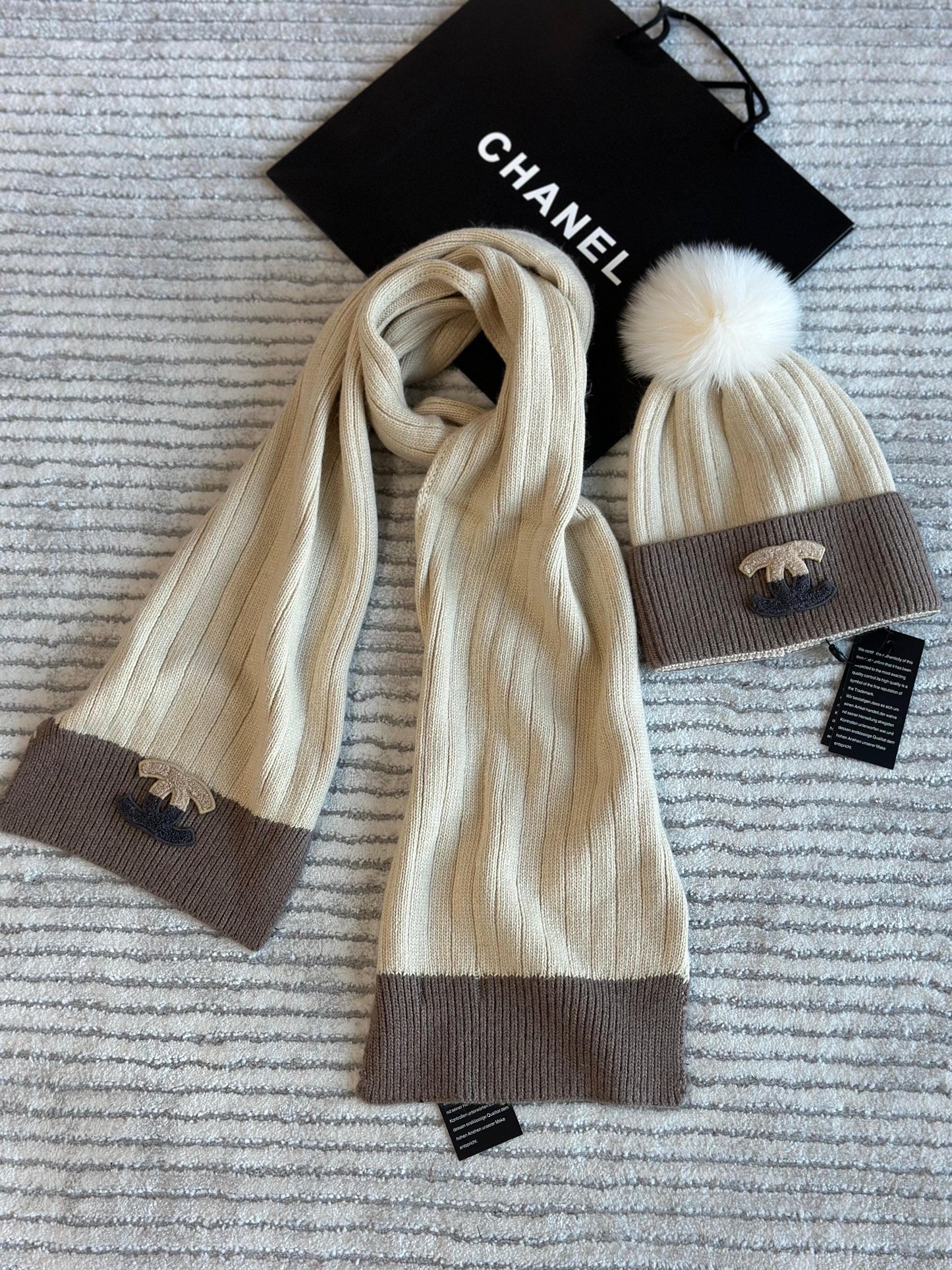 Chanel scarf & hat