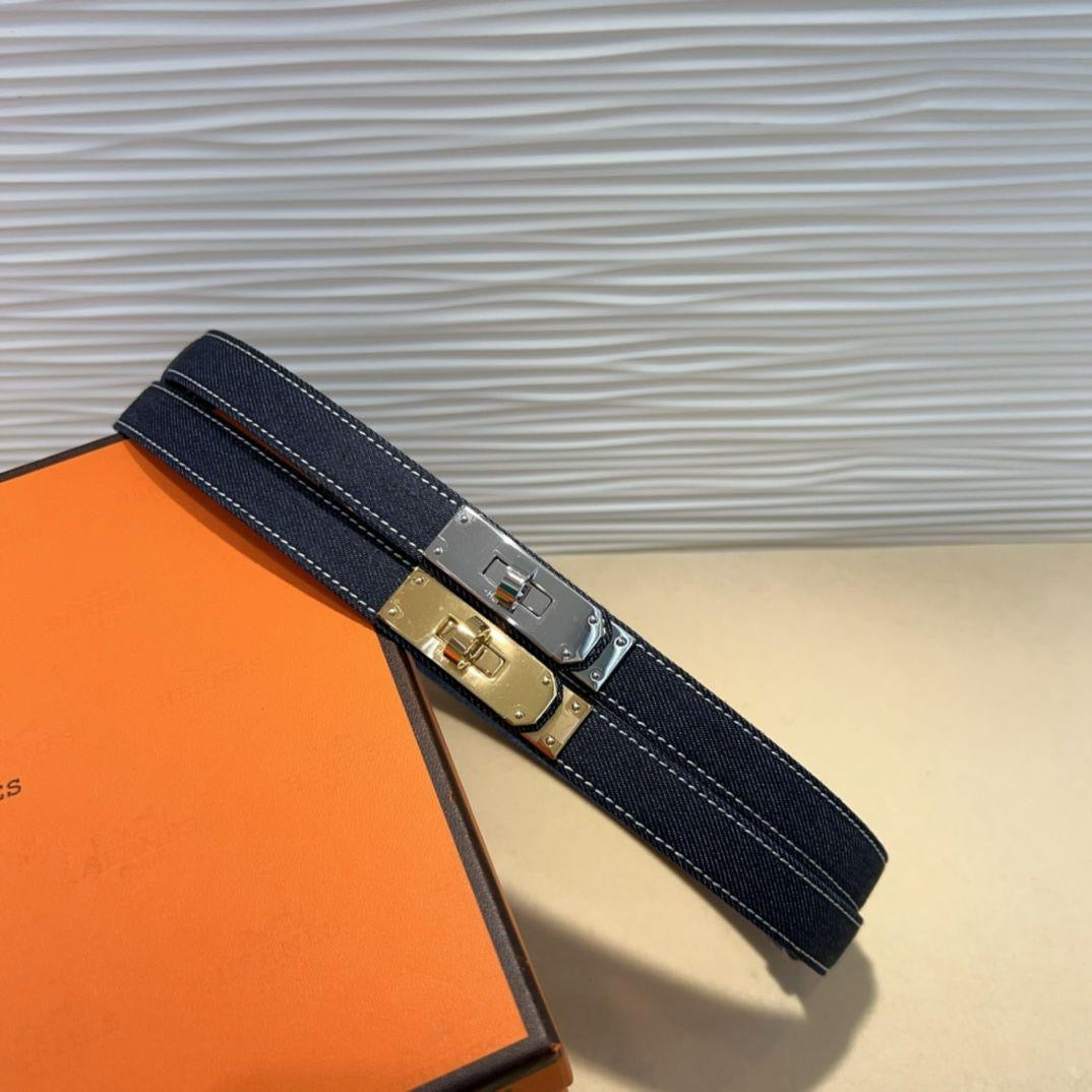 Hermes belt - denim