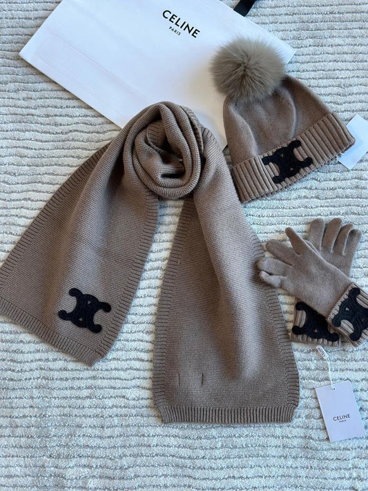 Celine scarf , hat & gloves