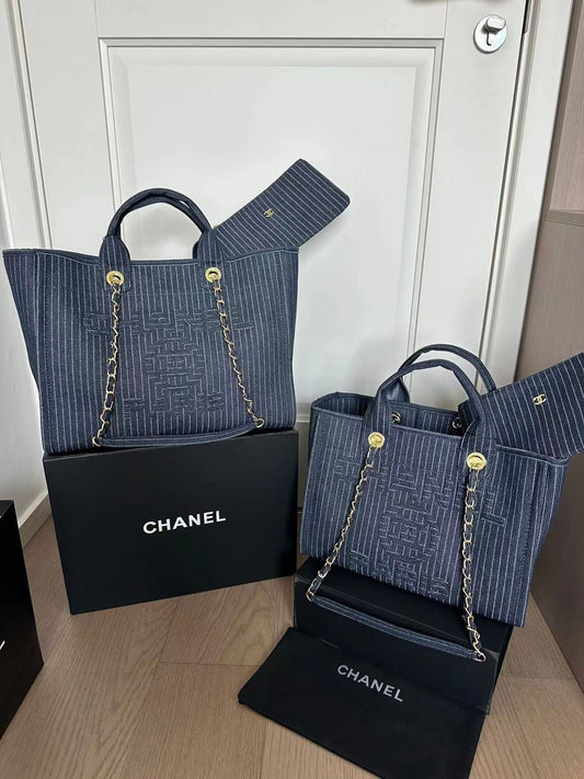 Chanel bag tote denim