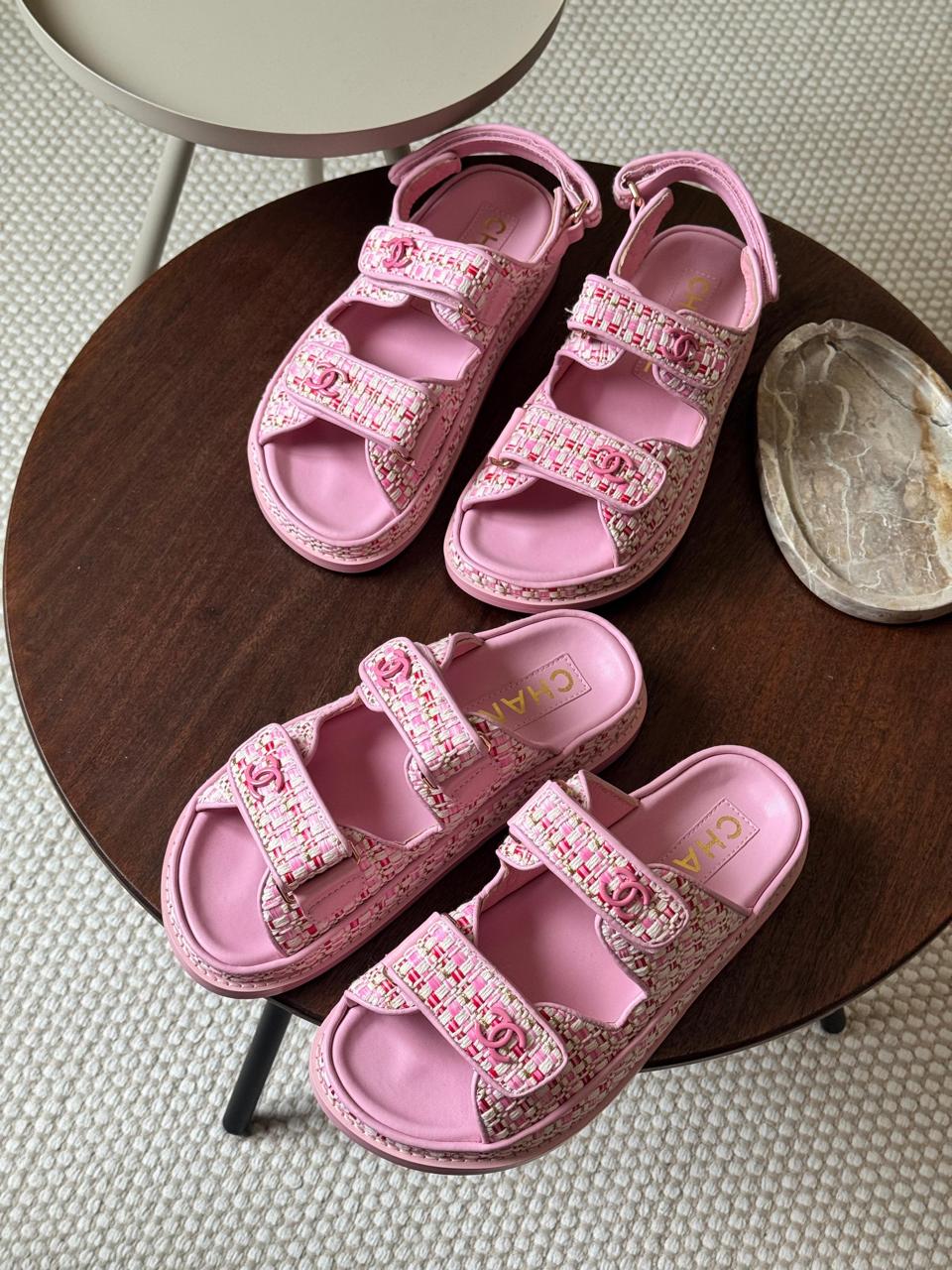 Chanel slippers & chanel sandals. - Pink