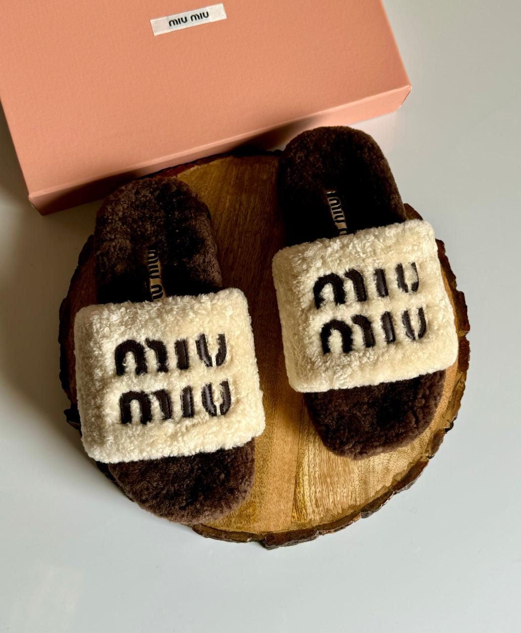 Miu miu slippers with fur