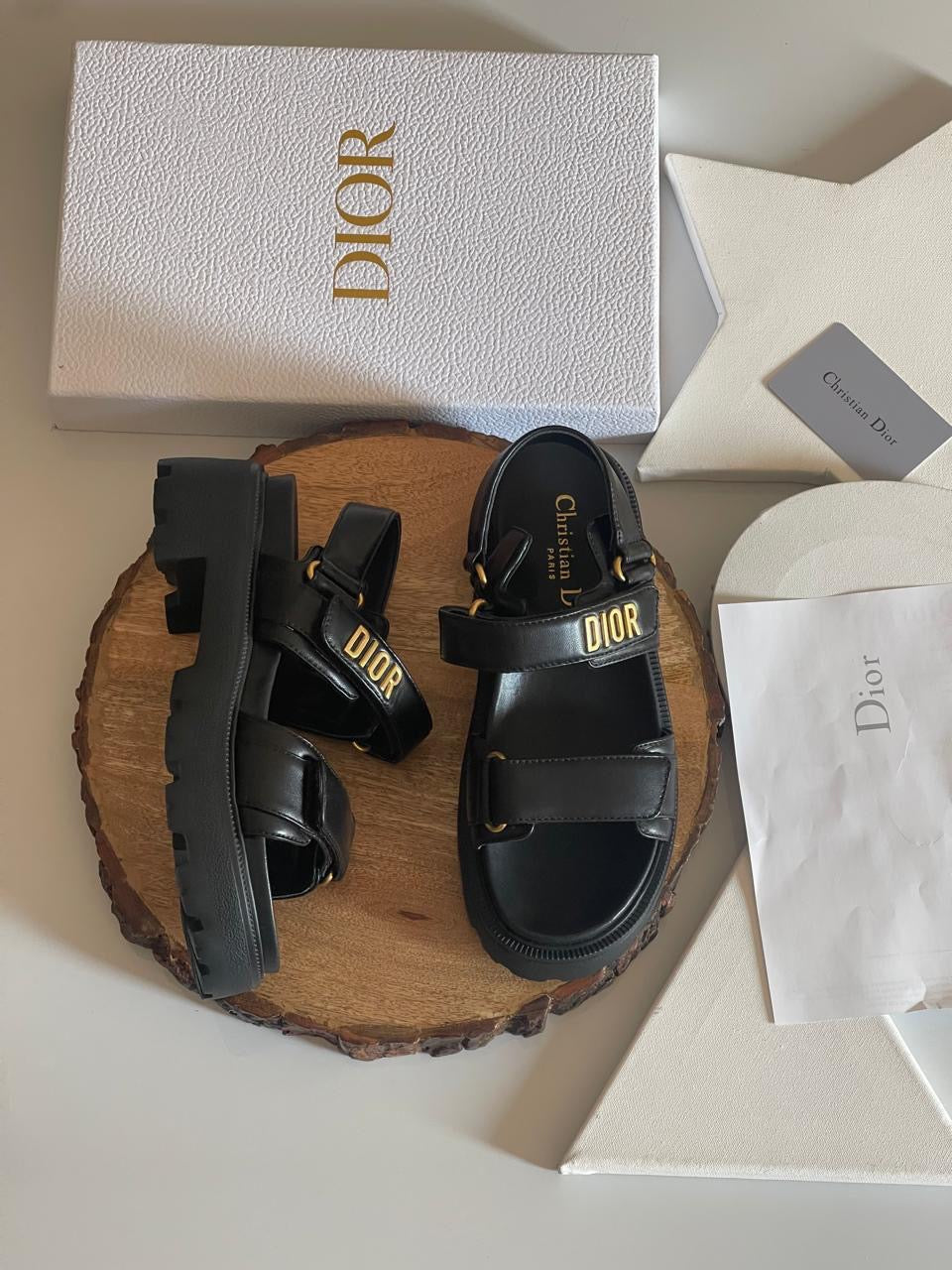 Dior sandals.