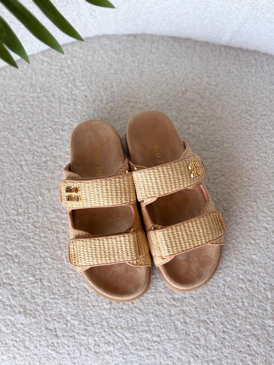Miu miu slippers & miu miu sandals.