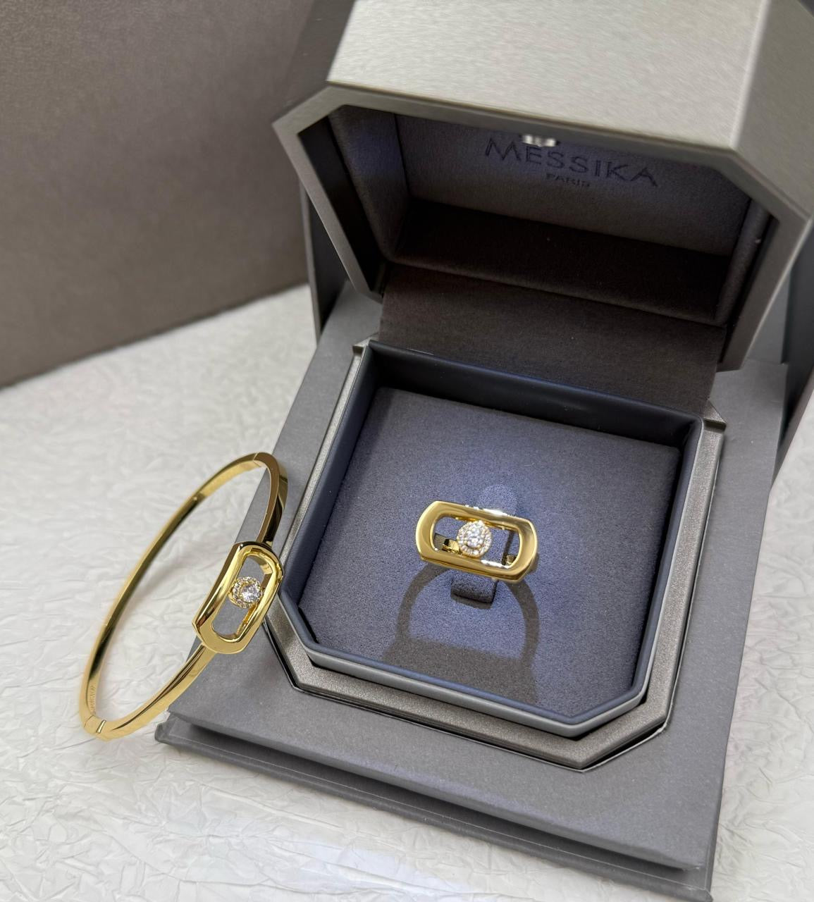 Messika jewelry set ( bangle & ring )