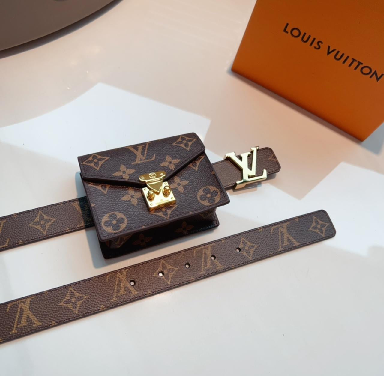 Lv belt with wallet