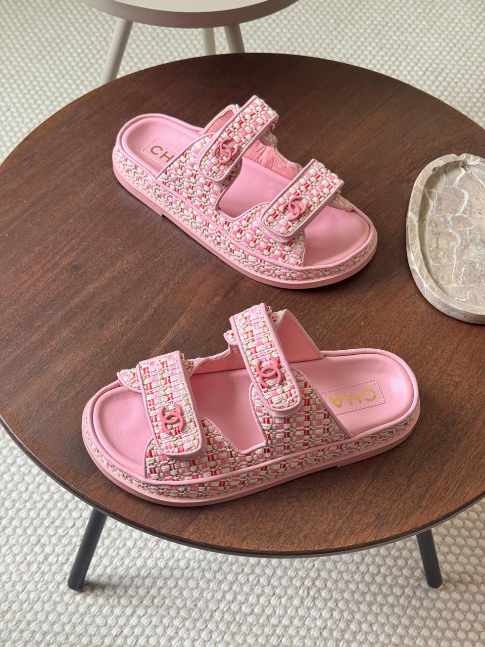 Chanel slippers & chanel sandals. - Pink