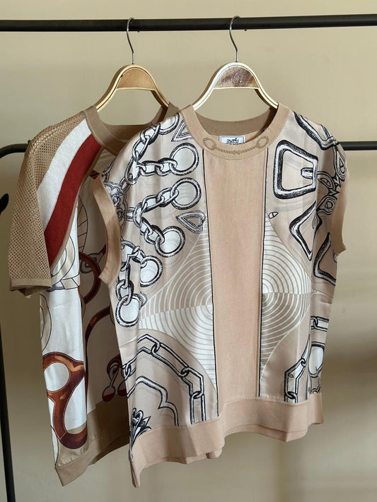 Hermes Tshirt ( real silk)
