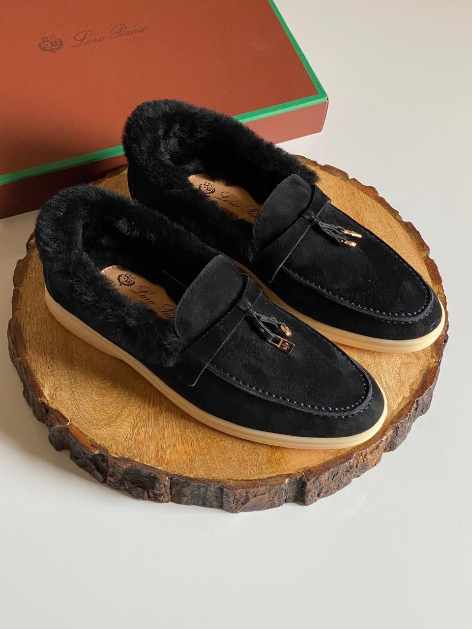 Loro piana loafers with fur