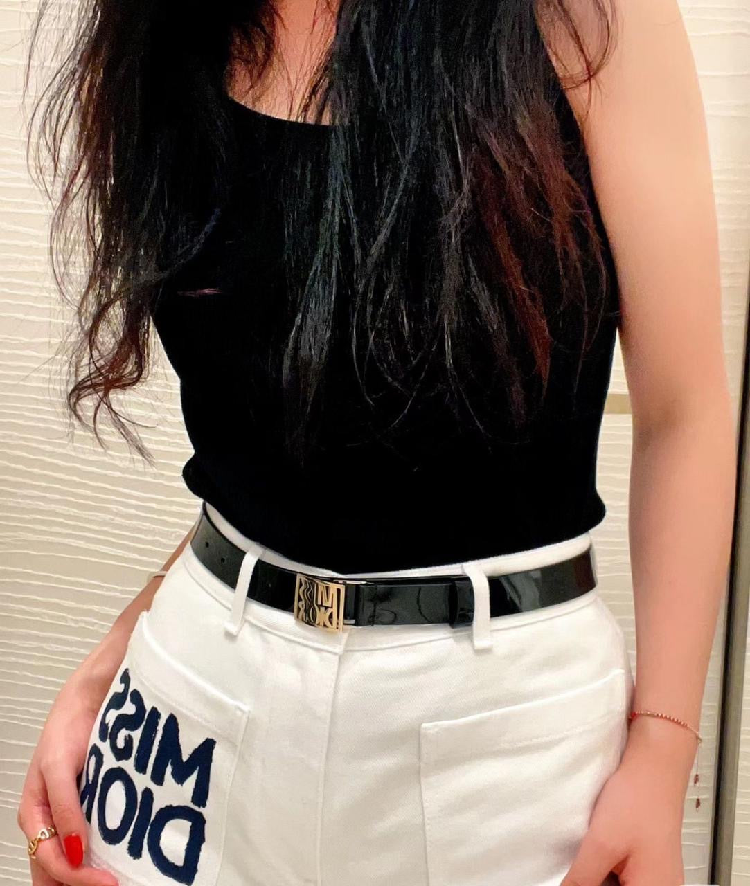Dior belt shiny