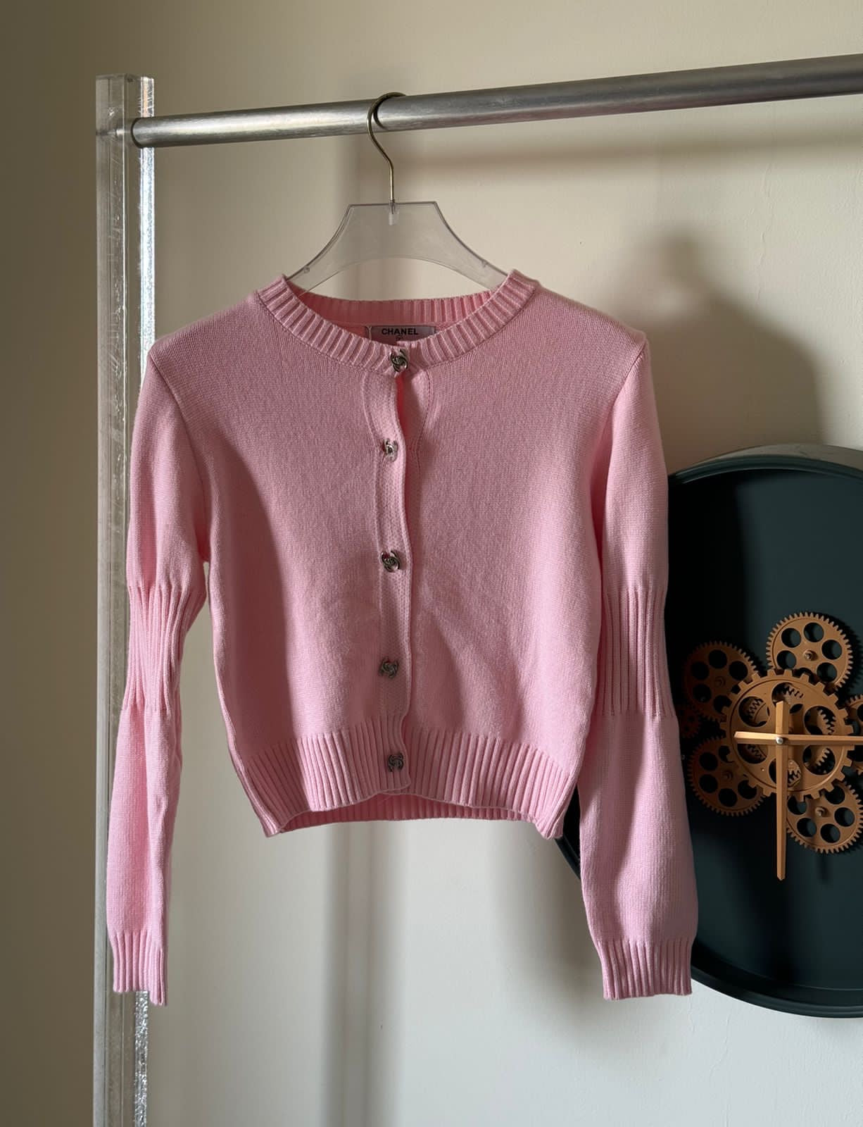 Chanel cardigan pink