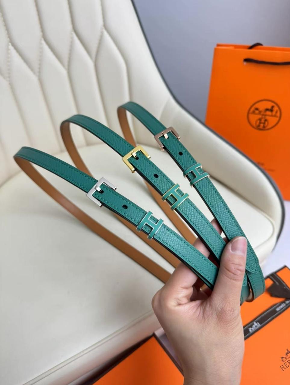 Hermes belt - green