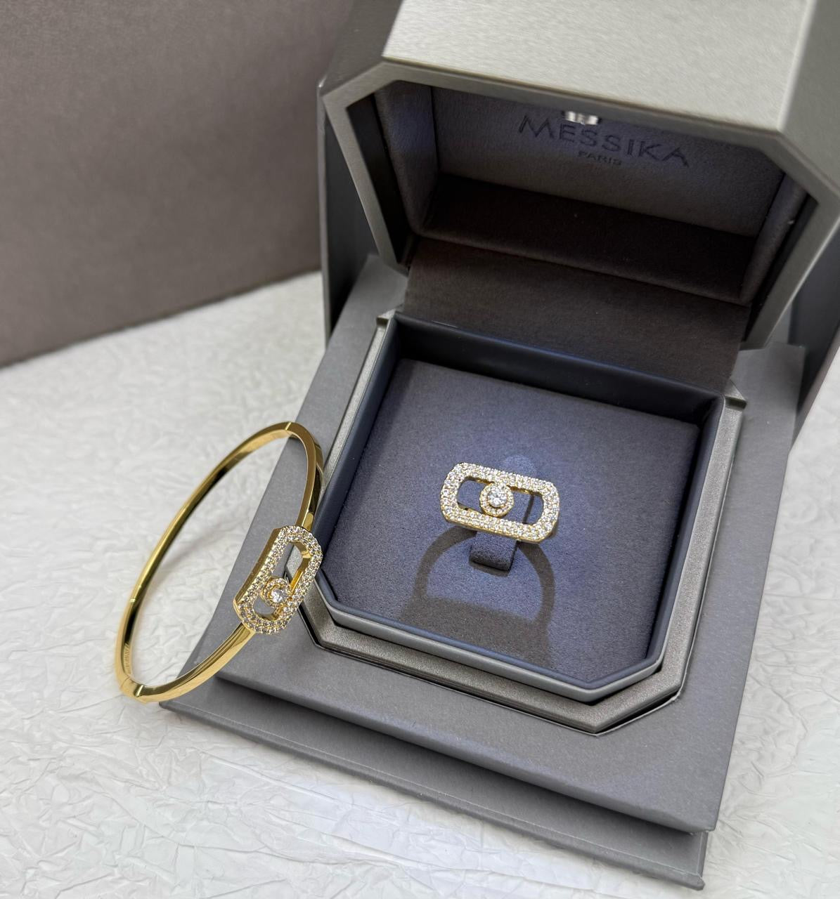Messika jewelry set ( bangle & ring )