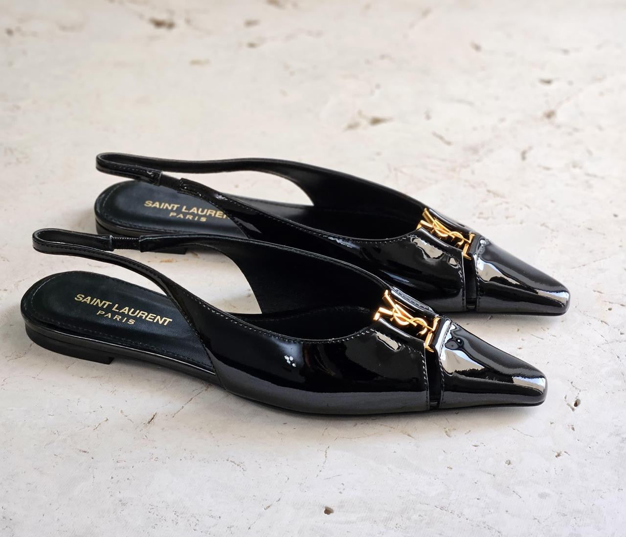 Ysl heels - flat - shiny