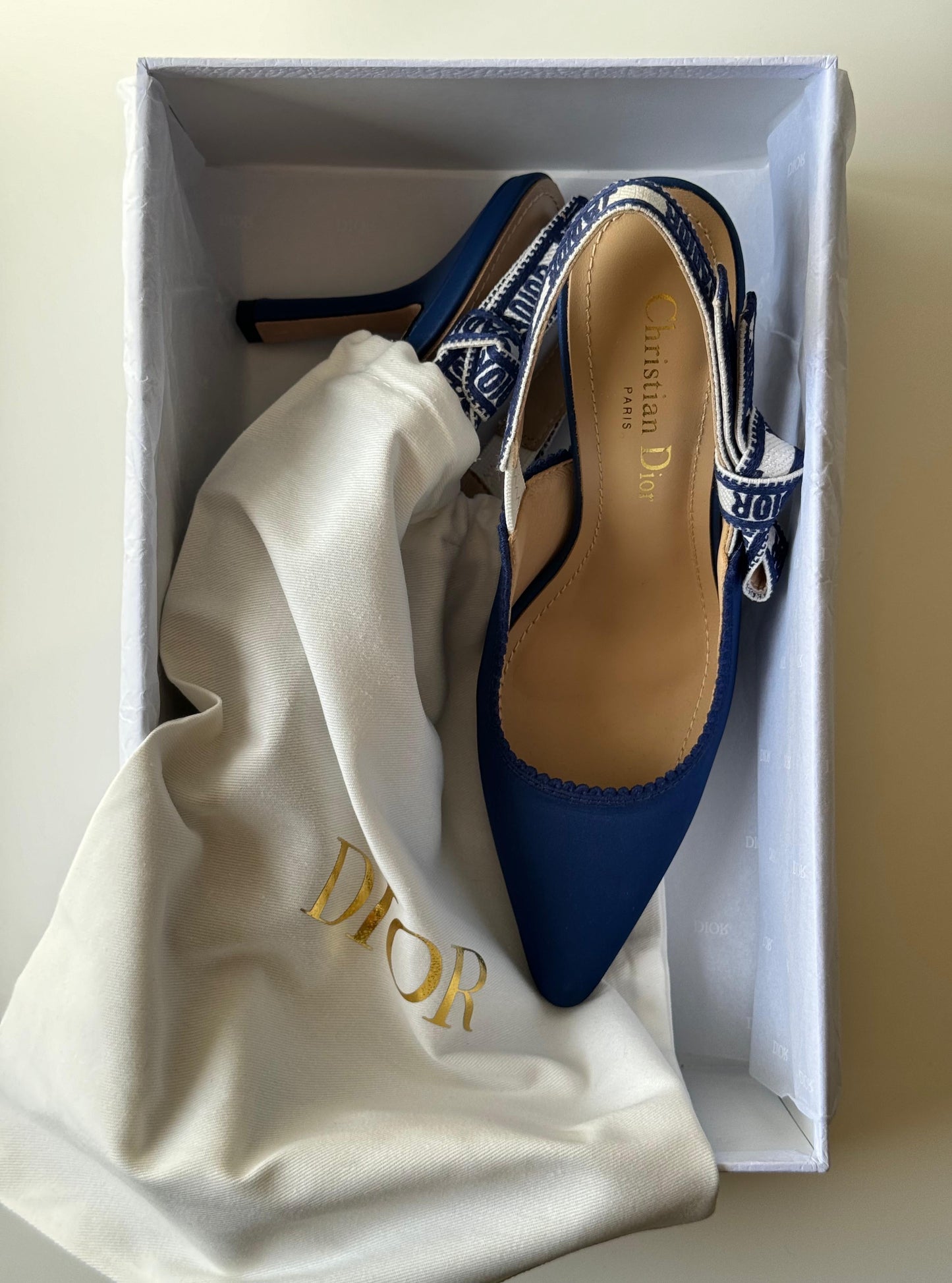 Dior heels navy blue