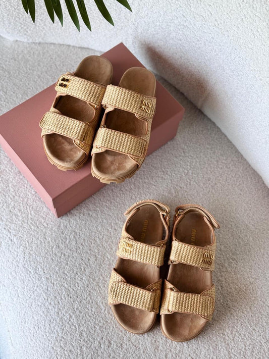 Miu miu slippers & miu miu sandals.
