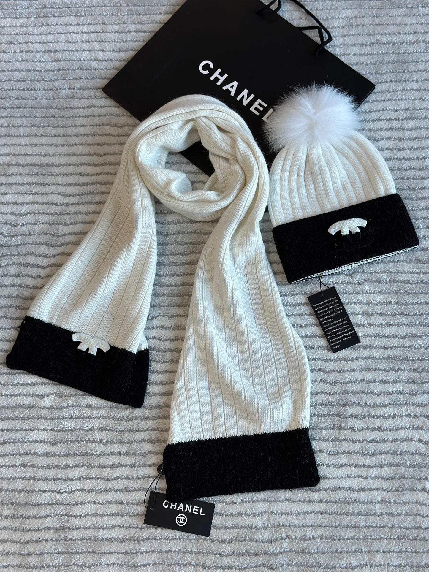 Chanel scarf & hat