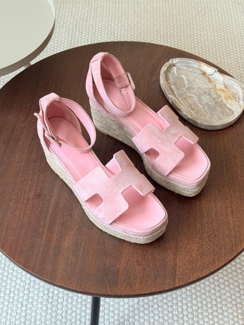 Hermes sandals heels wedges