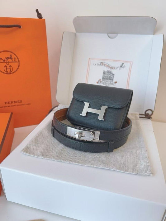 Hermes belt with mini bag