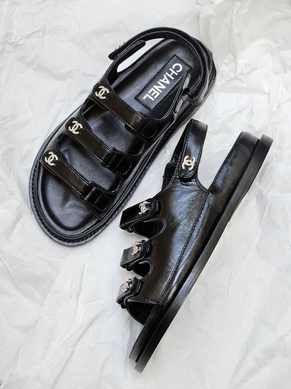 Chanel sandals.