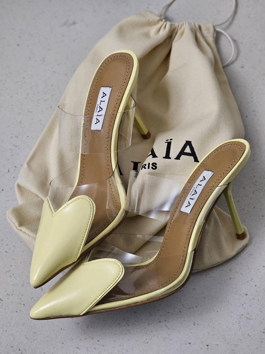 Alaia heels - yellow