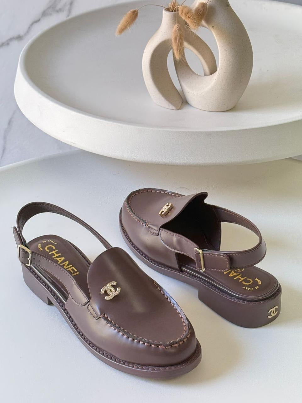 Chanel loafers - brown