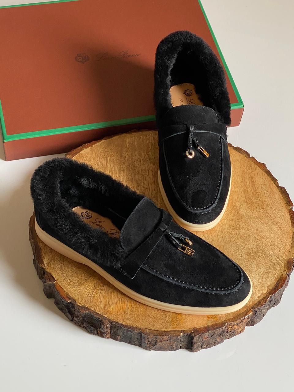 Loro piana loafers with fur