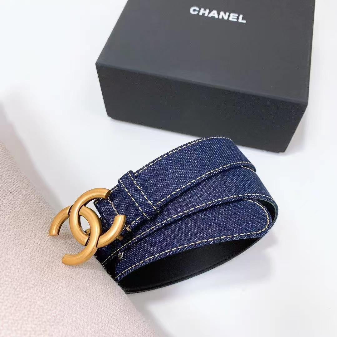 Chanel belt - blue