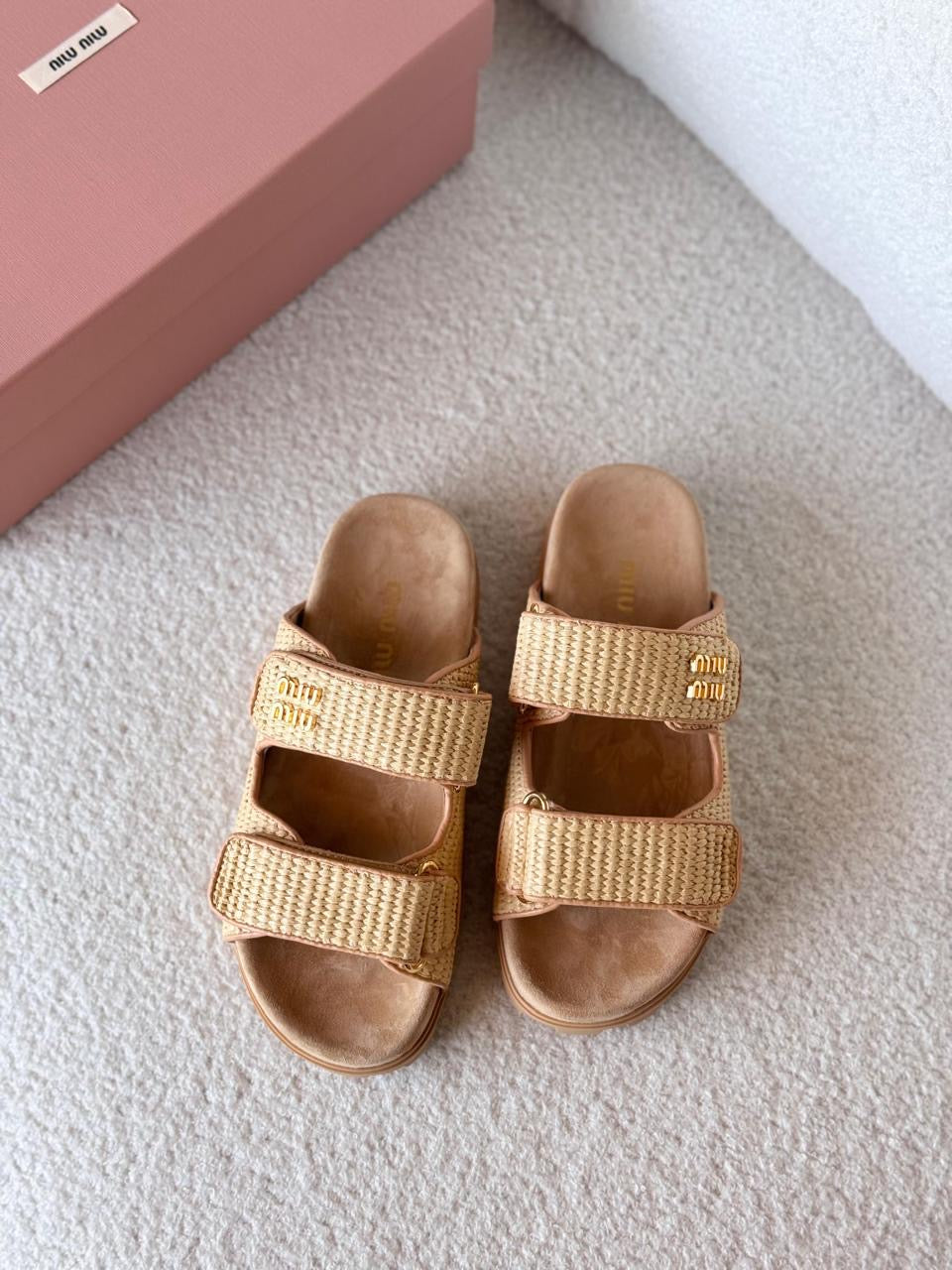Miu miu slippers & miu miu sandals.