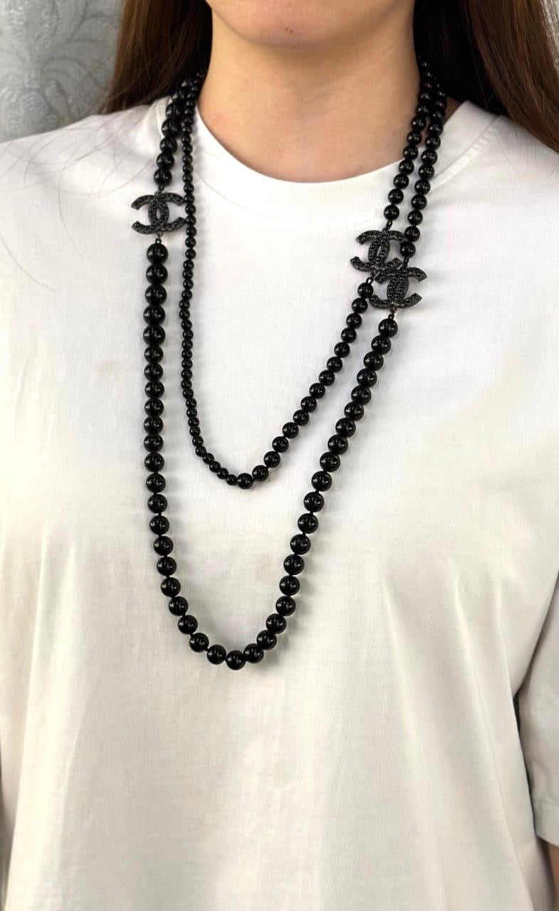 Chanel necklace - pearl - long