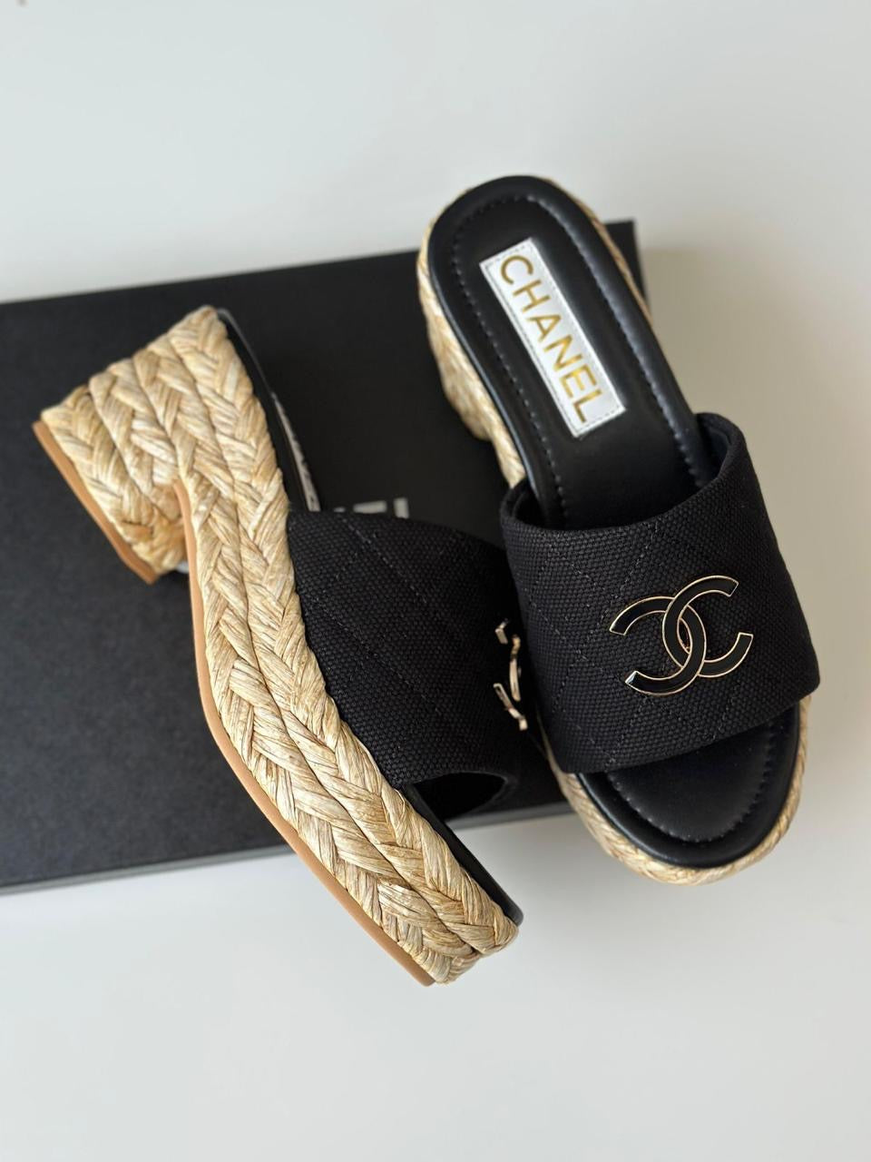 Chanel slippers - wedges