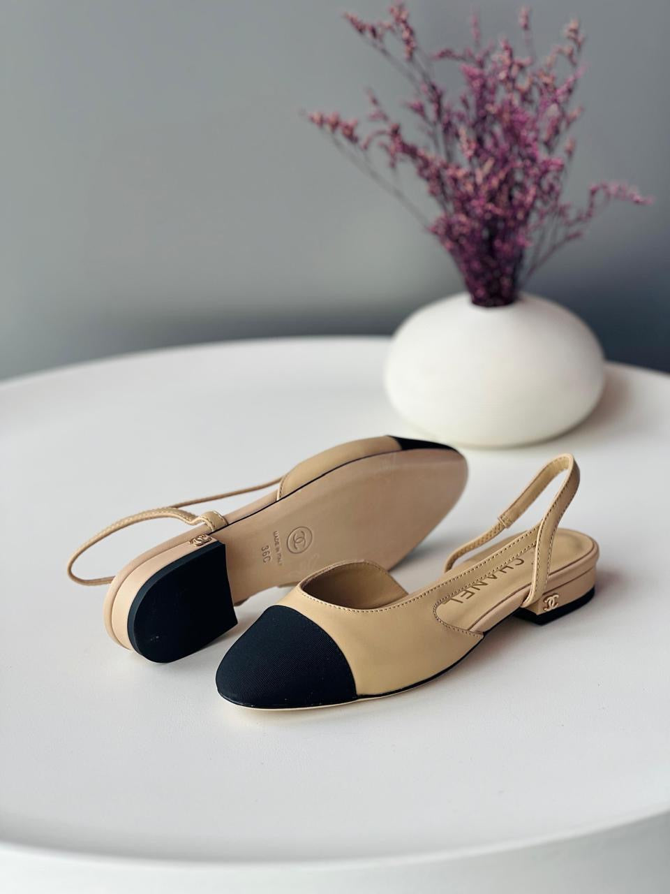 Chanel heels - low heels flat