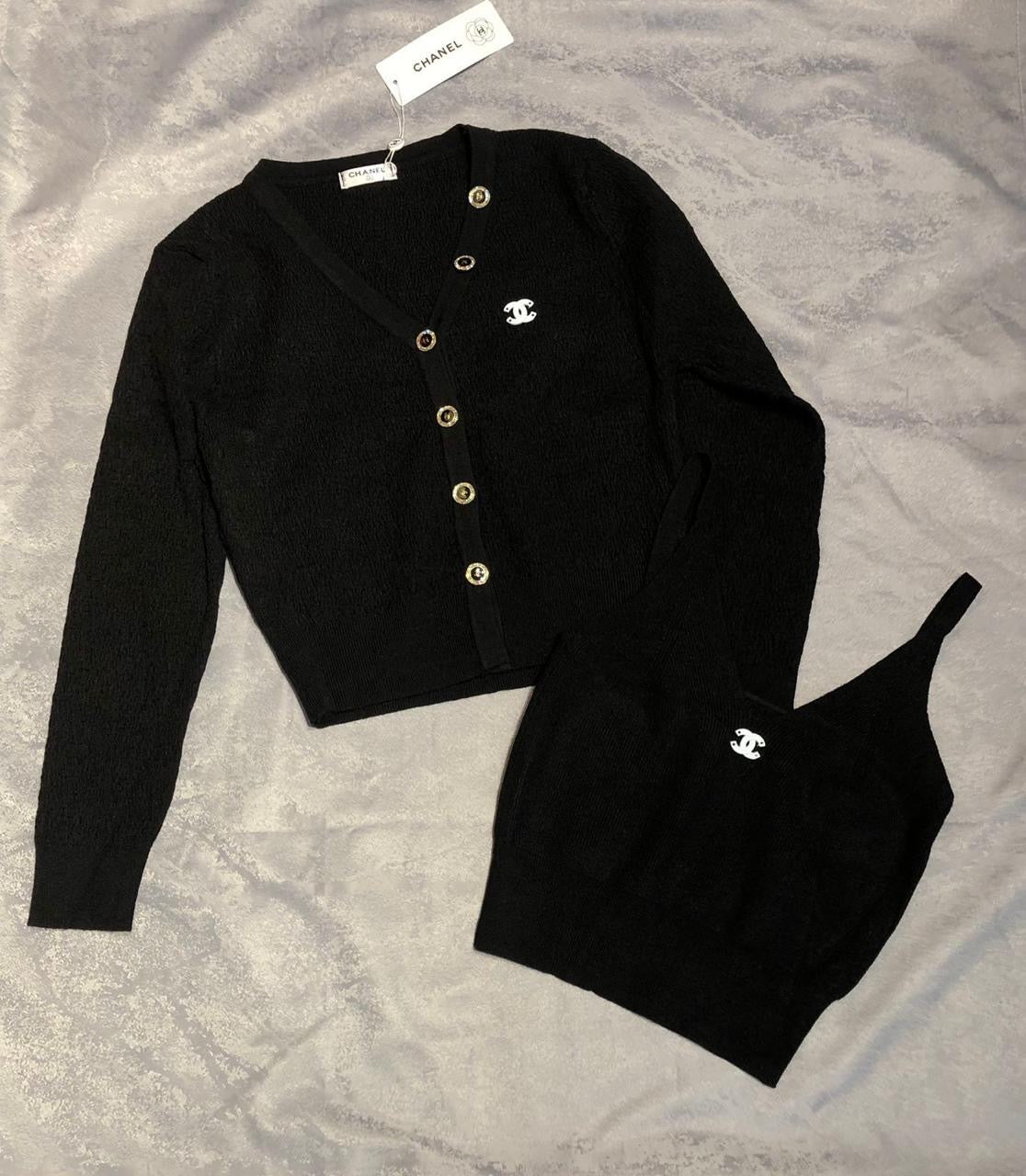 Chanel cardigan and top