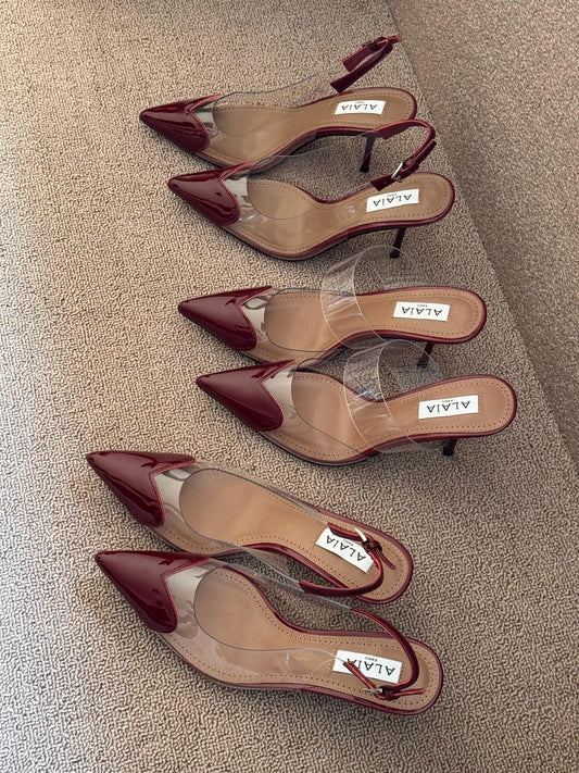 Alaia heels maroon