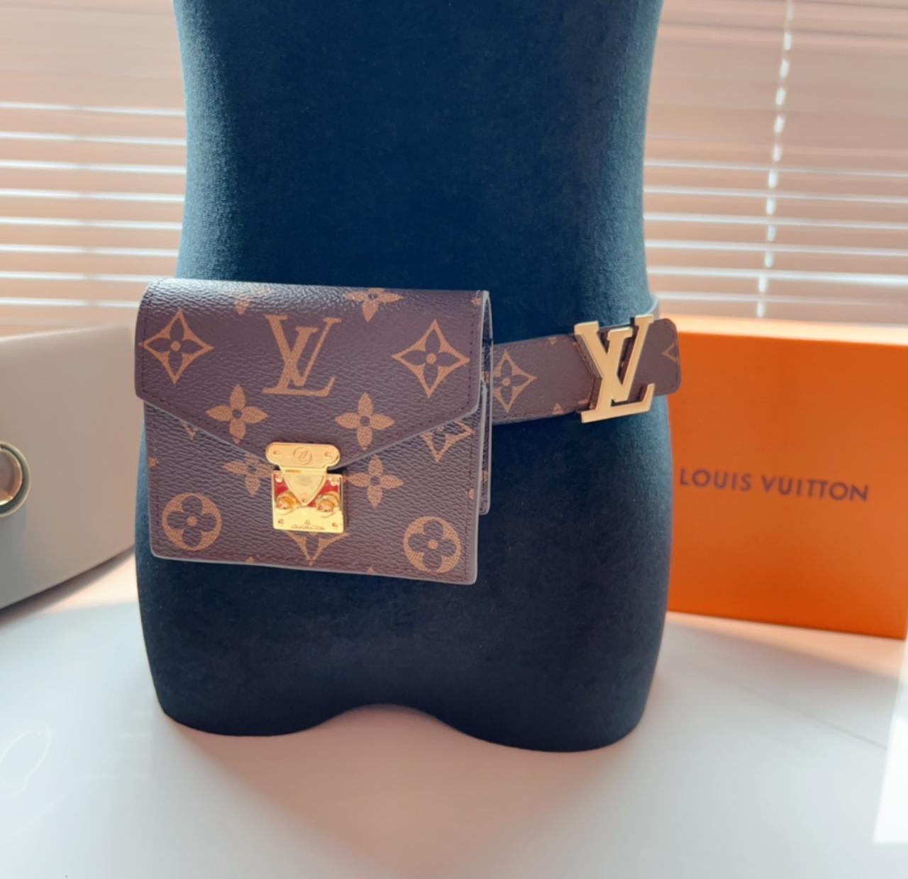 Lv belt with wallet