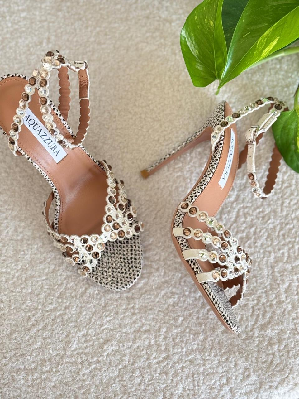 Aquazurra sandals heels - white