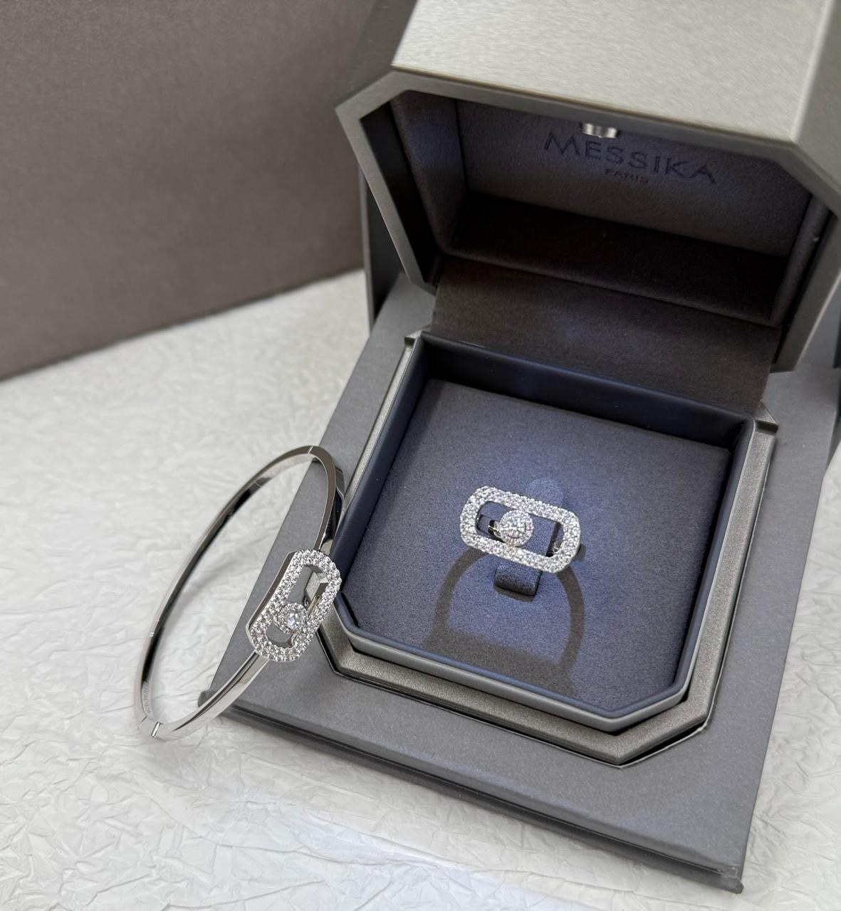 Messika jewelry set ( bangle & ring )
