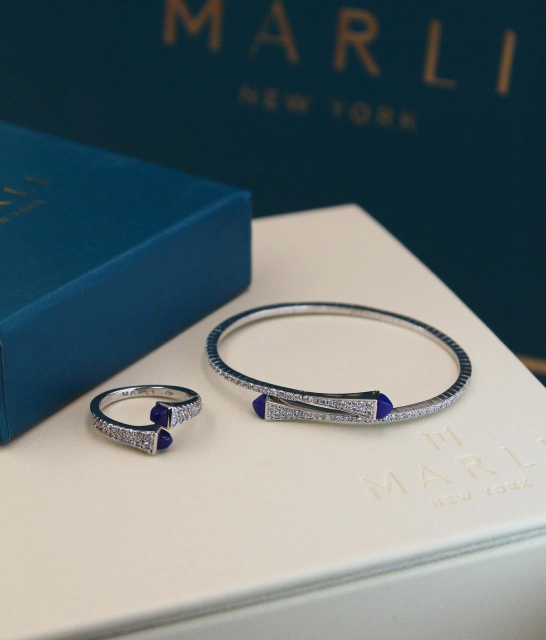 Marli jewelry set ( bracelet & ring )