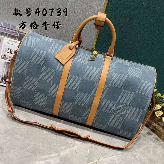 Lv bag - travel bag blue denim