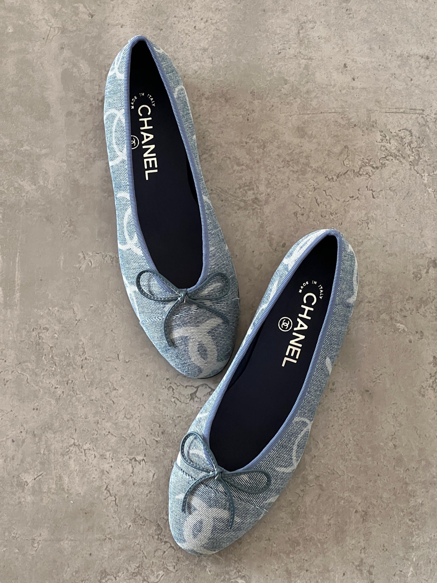 Chanel ballerina denim