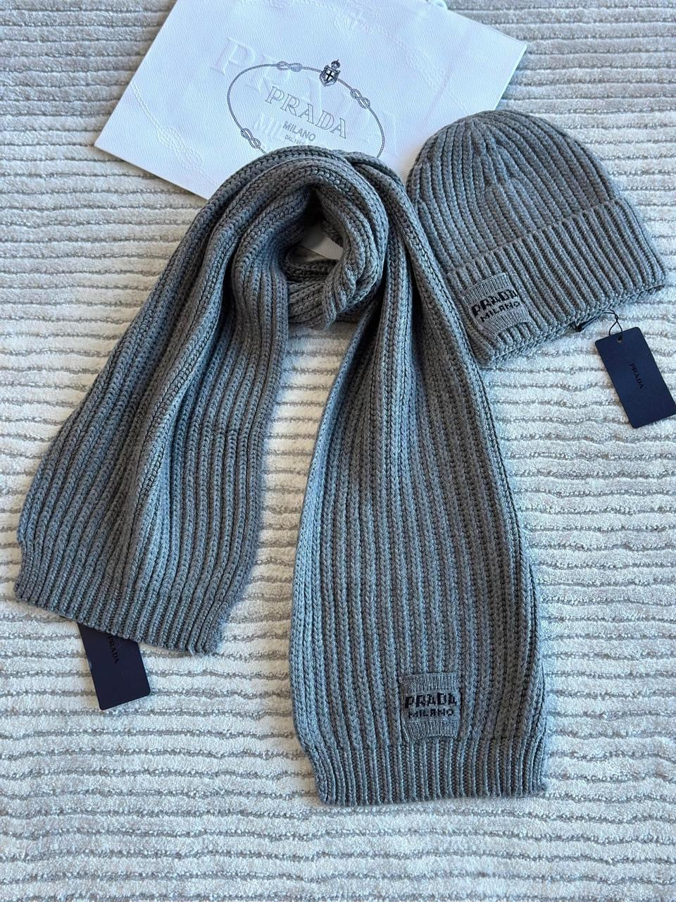 Prada scarf and hat