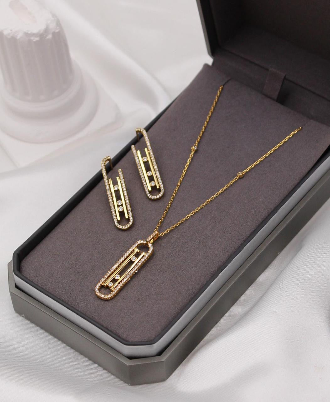 Messika jewelry set - necklace & earrings