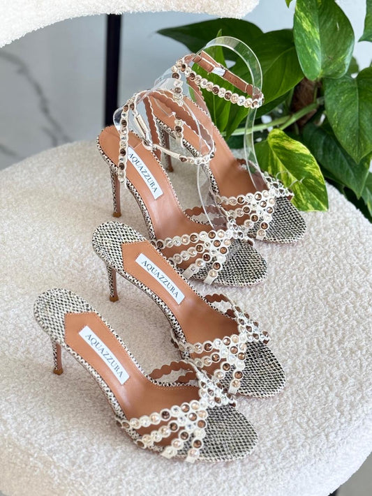 Aquazurra sandals heels - white