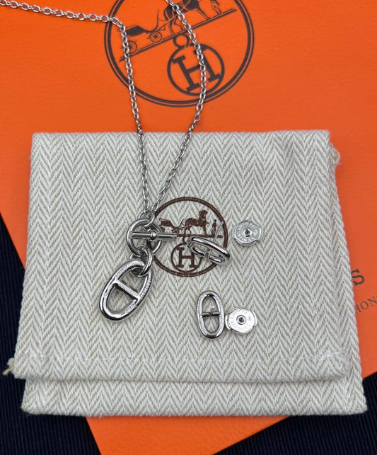 Hermes jewelry set - necklace & earring